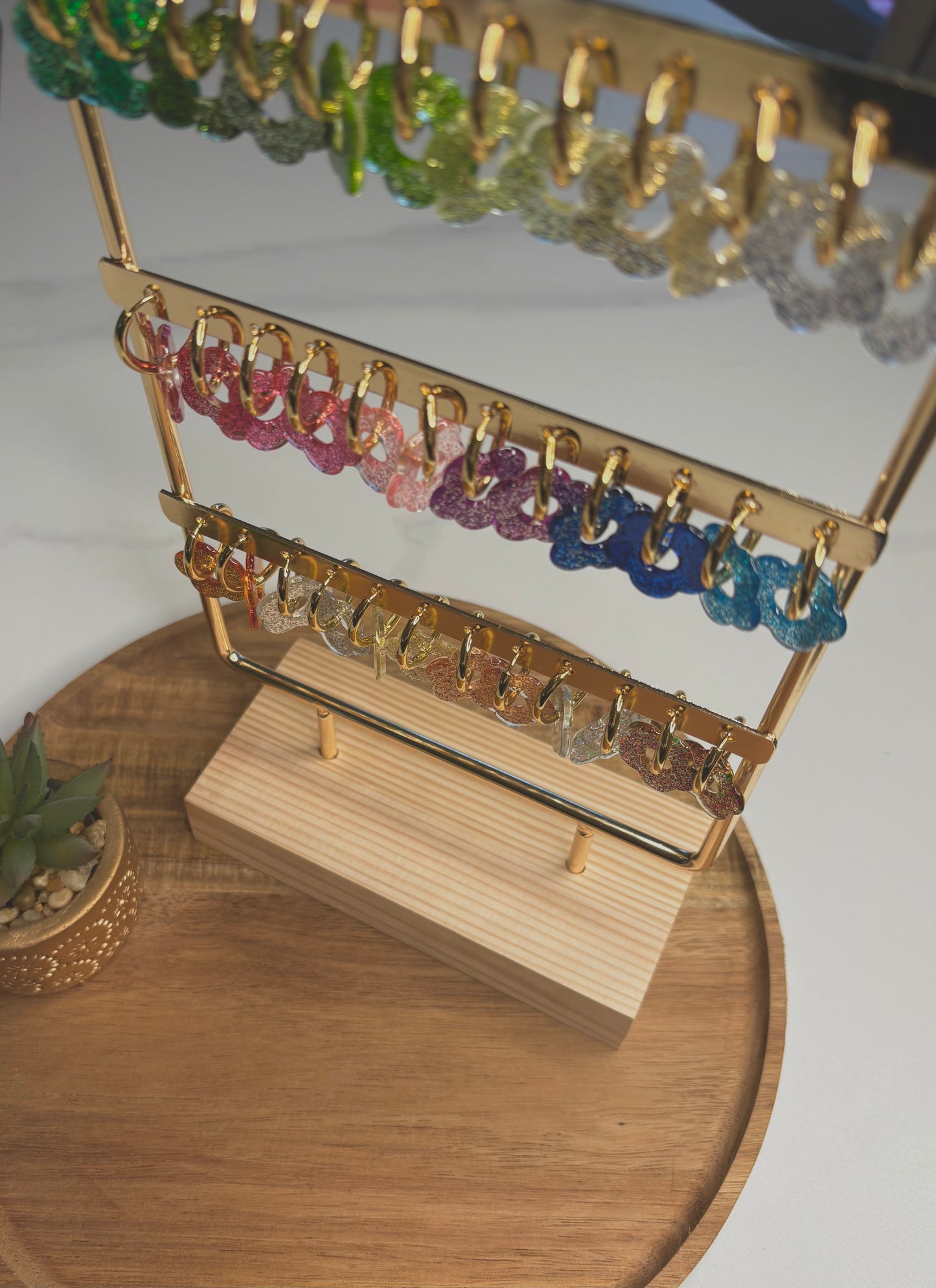 Boucle d’oreille Pampille paillette