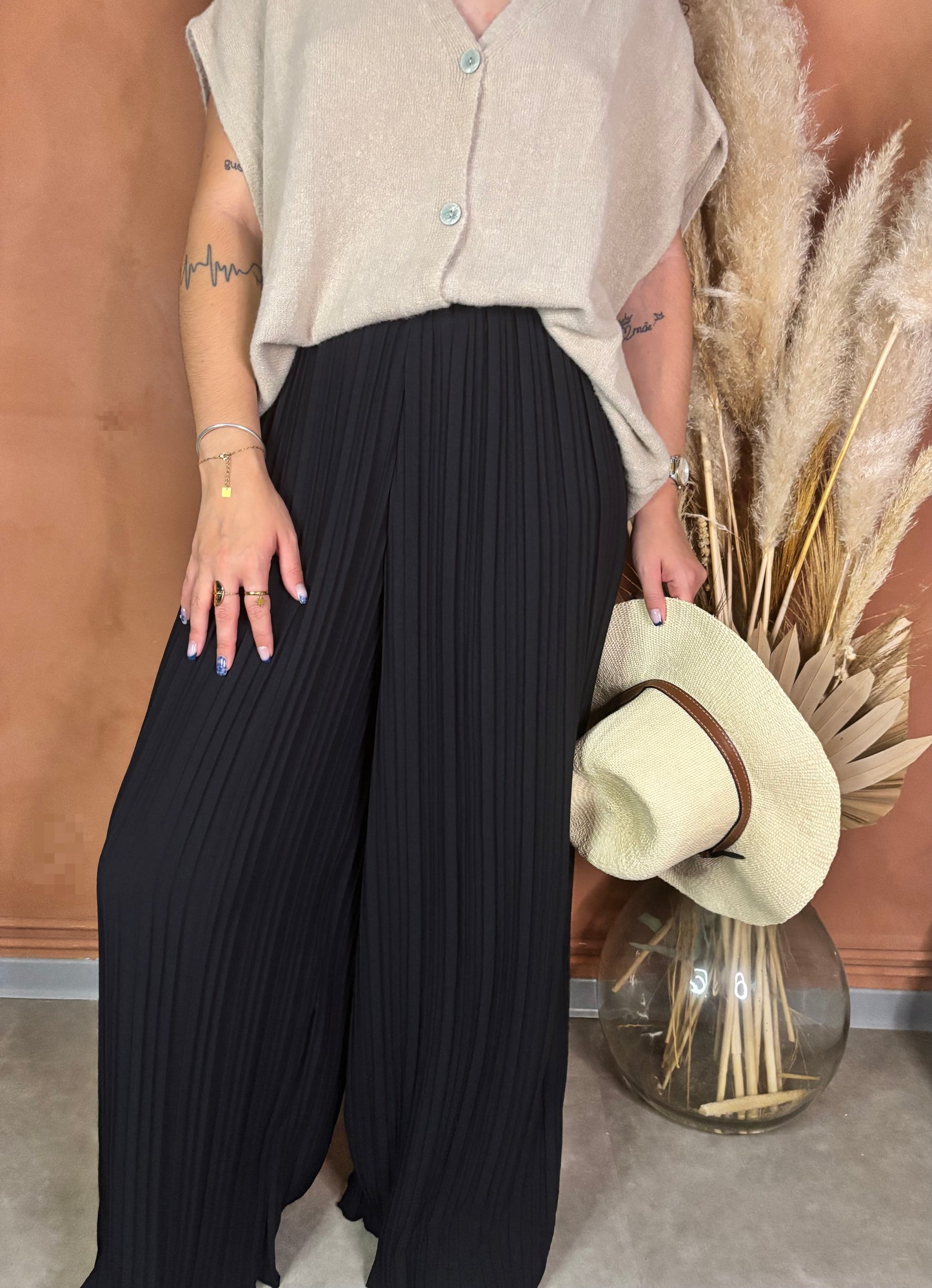 Pantalon Maëva Large Plissé