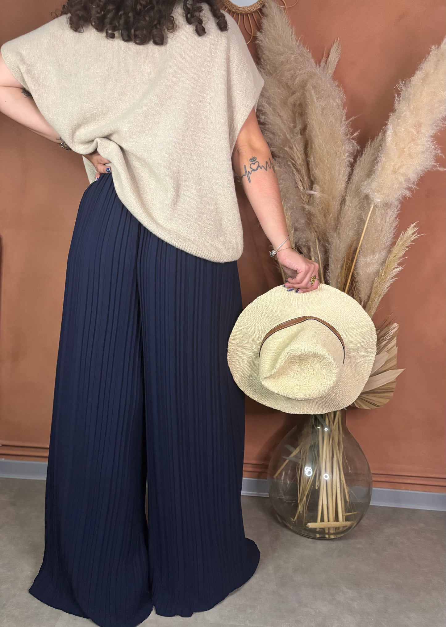 Pantalon Maëva Large Plissé