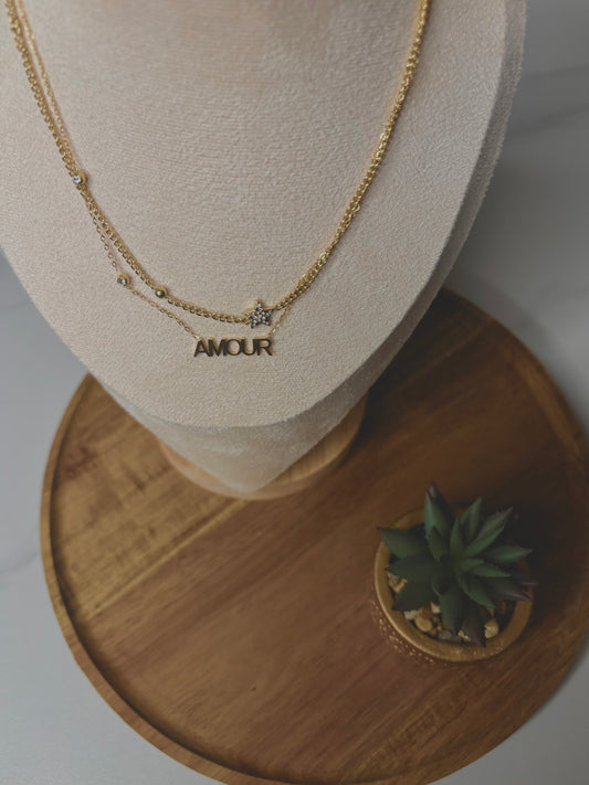Collier « Amour » 2 rangs