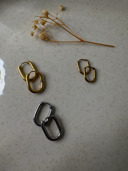 Boucle d’oreille ovale