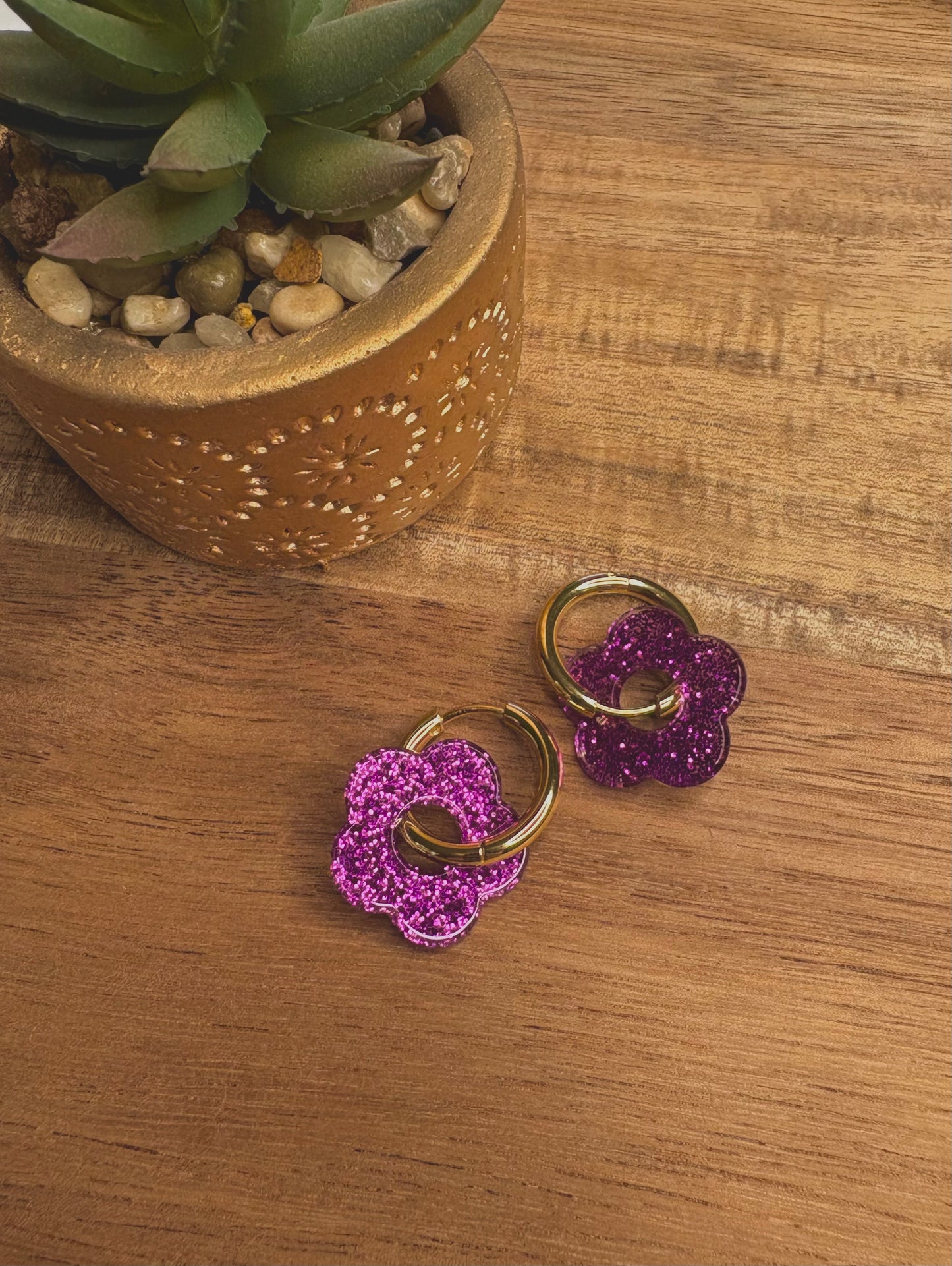 Boucle d’oreille Pampille paillette