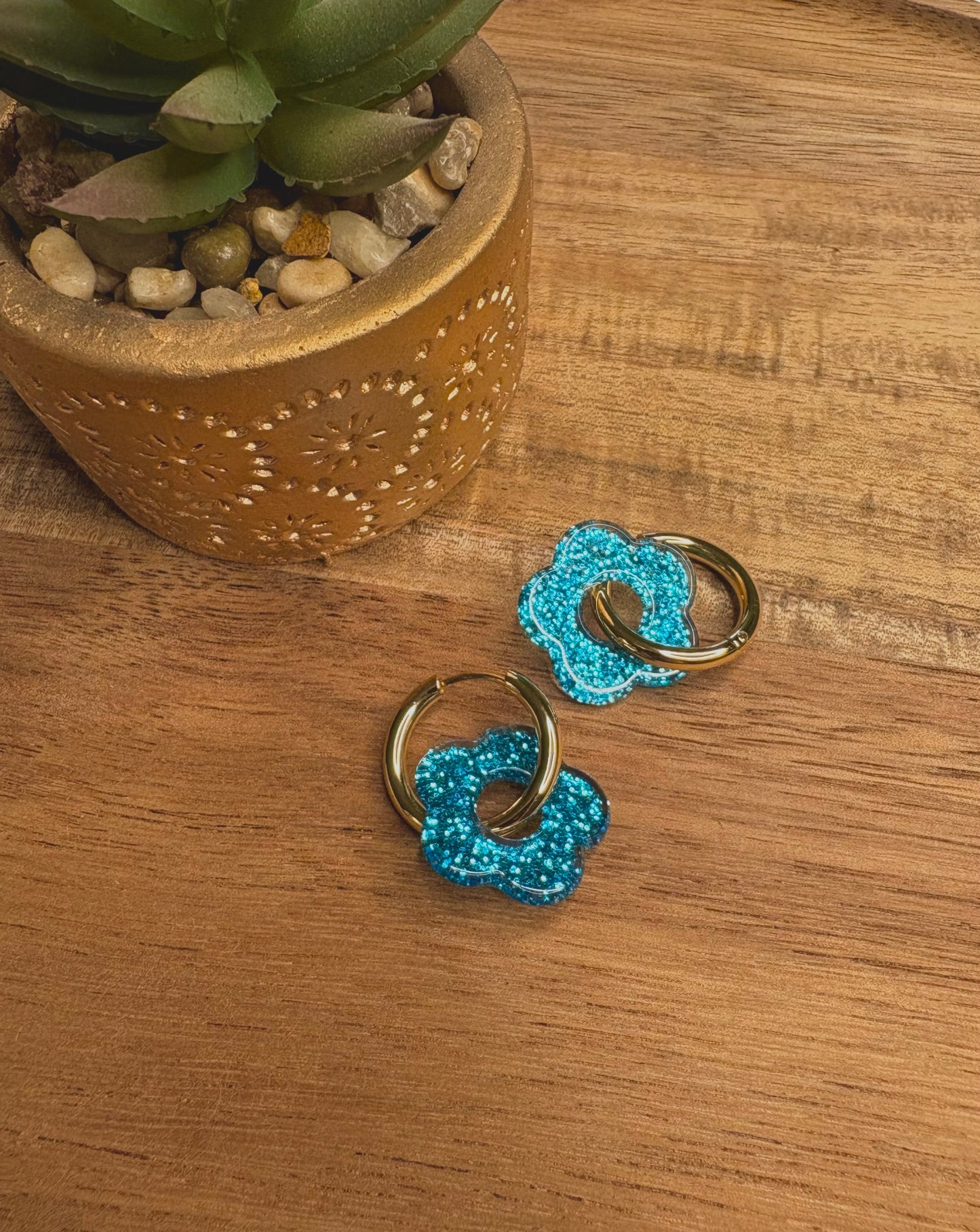 Boucle d’oreille Pampille paillette