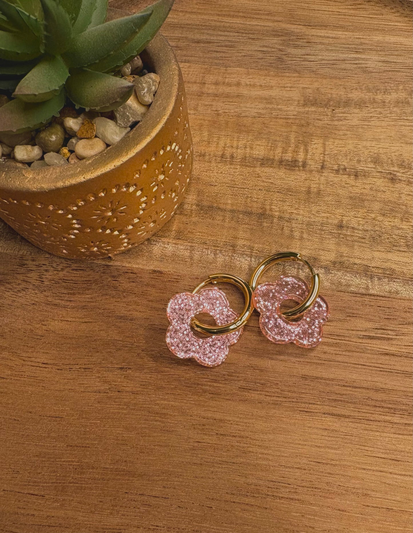 Boucle d’oreille Pampille paillette