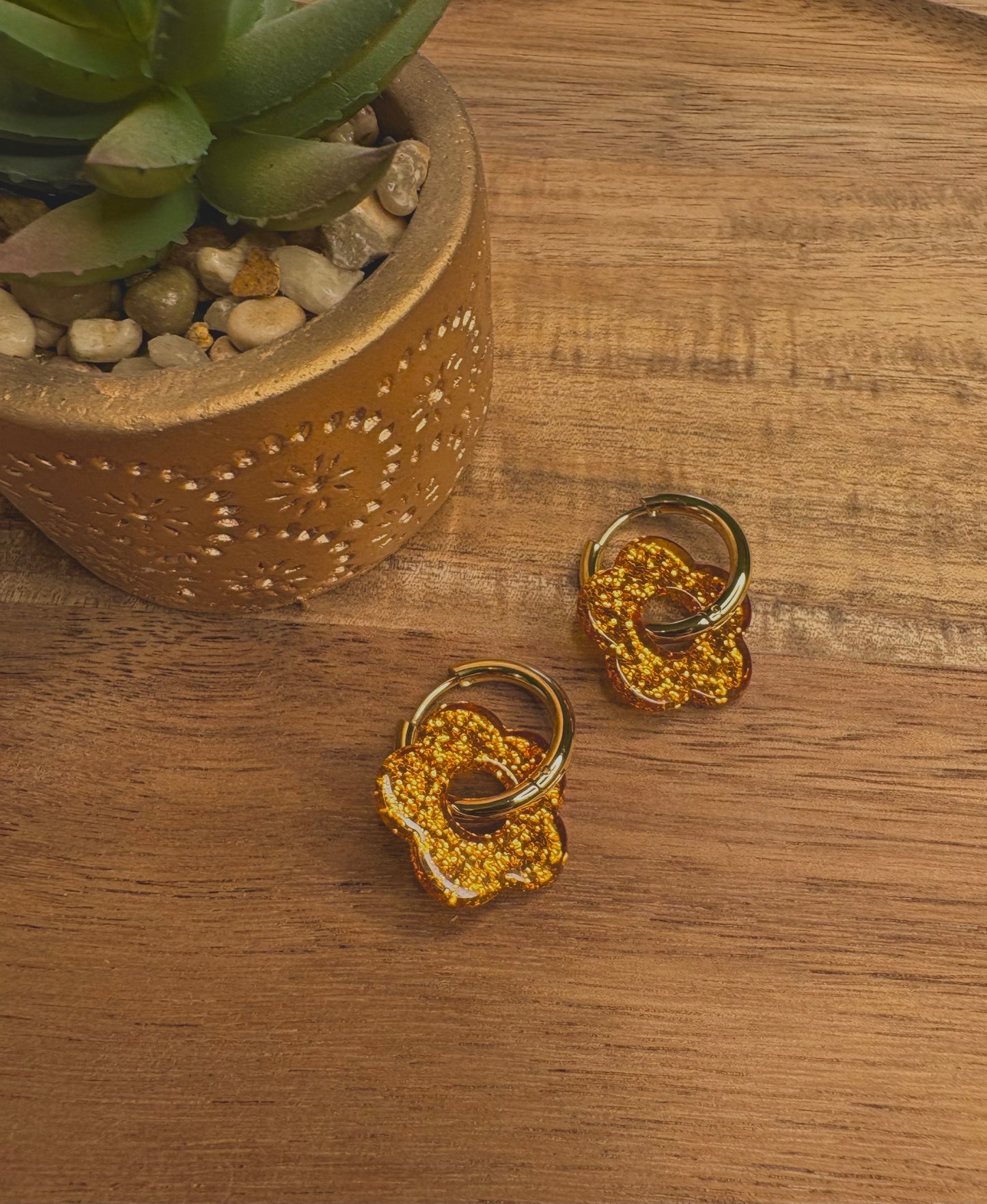 Boucle d’oreille Pampille paillette