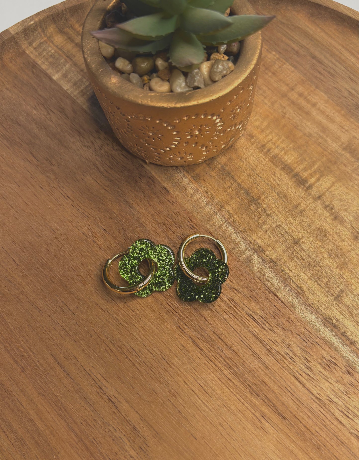 Boucle d’oreille Pampille paillette