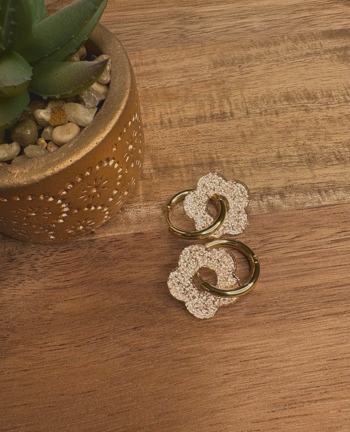 Boucle d’oreille Pampille paillette