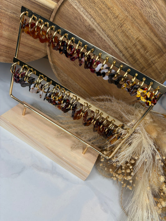 Boucle d’oreille pampille fleur